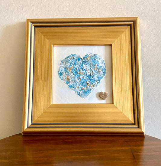 Framed Plastered Heart #20