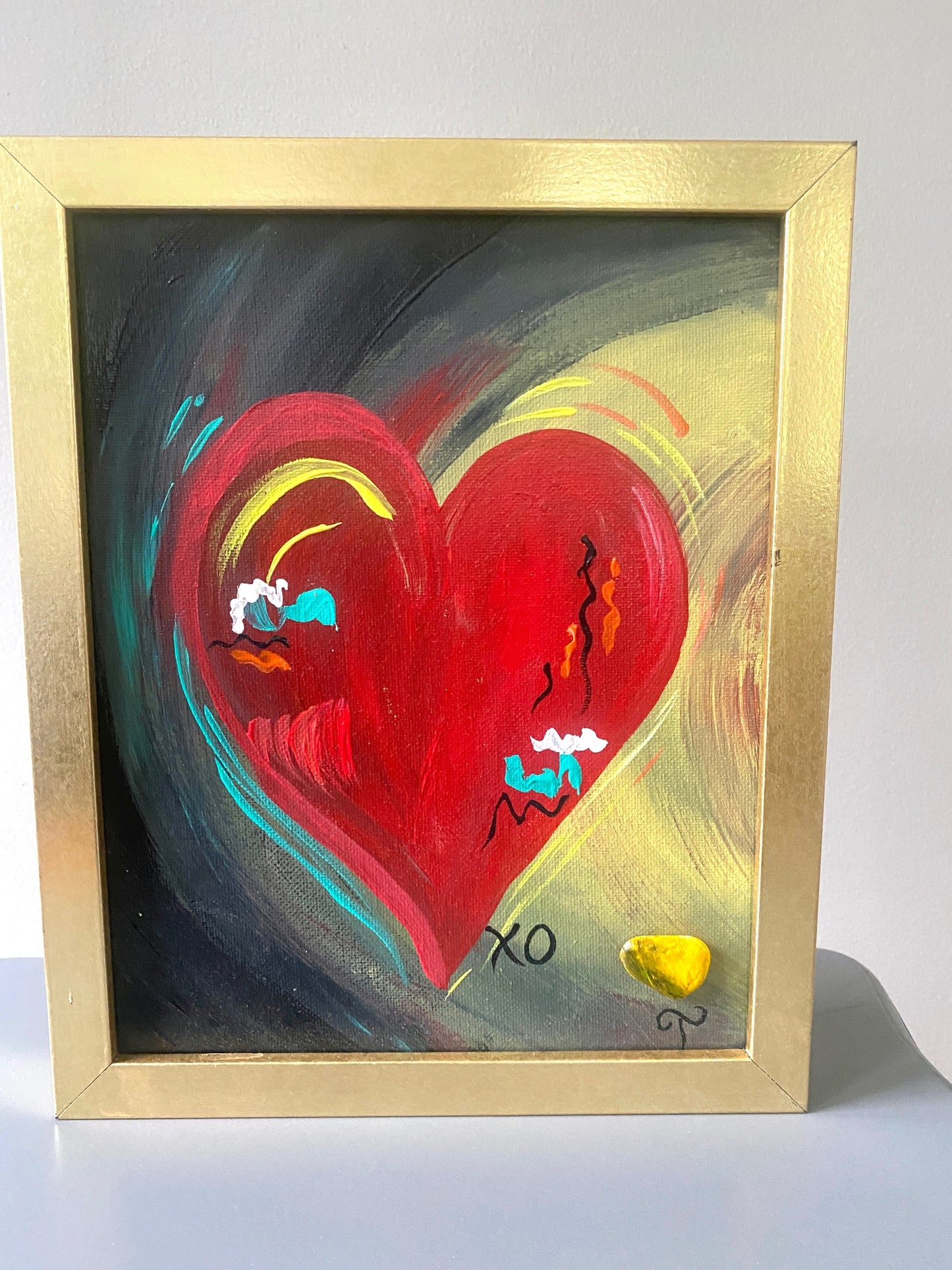 Abstract Heart Painting #013